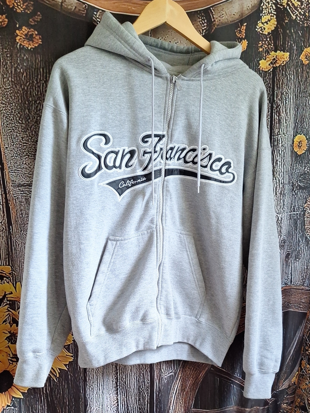 San Francisco California Gray Zip-Up Hoodie
